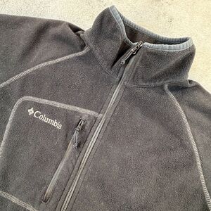 Columbia Performance Fleece Jacket Men’s Full Zip Black Outdoor Hiking Large